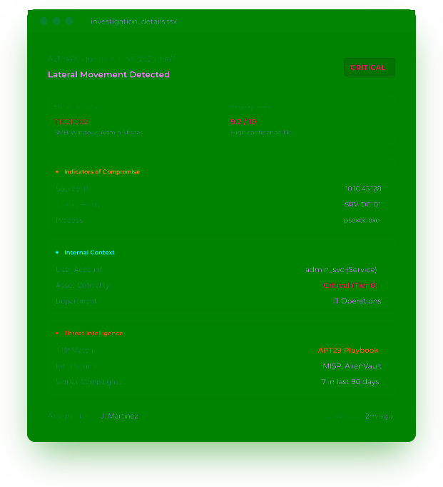 Complete Threat Context UI